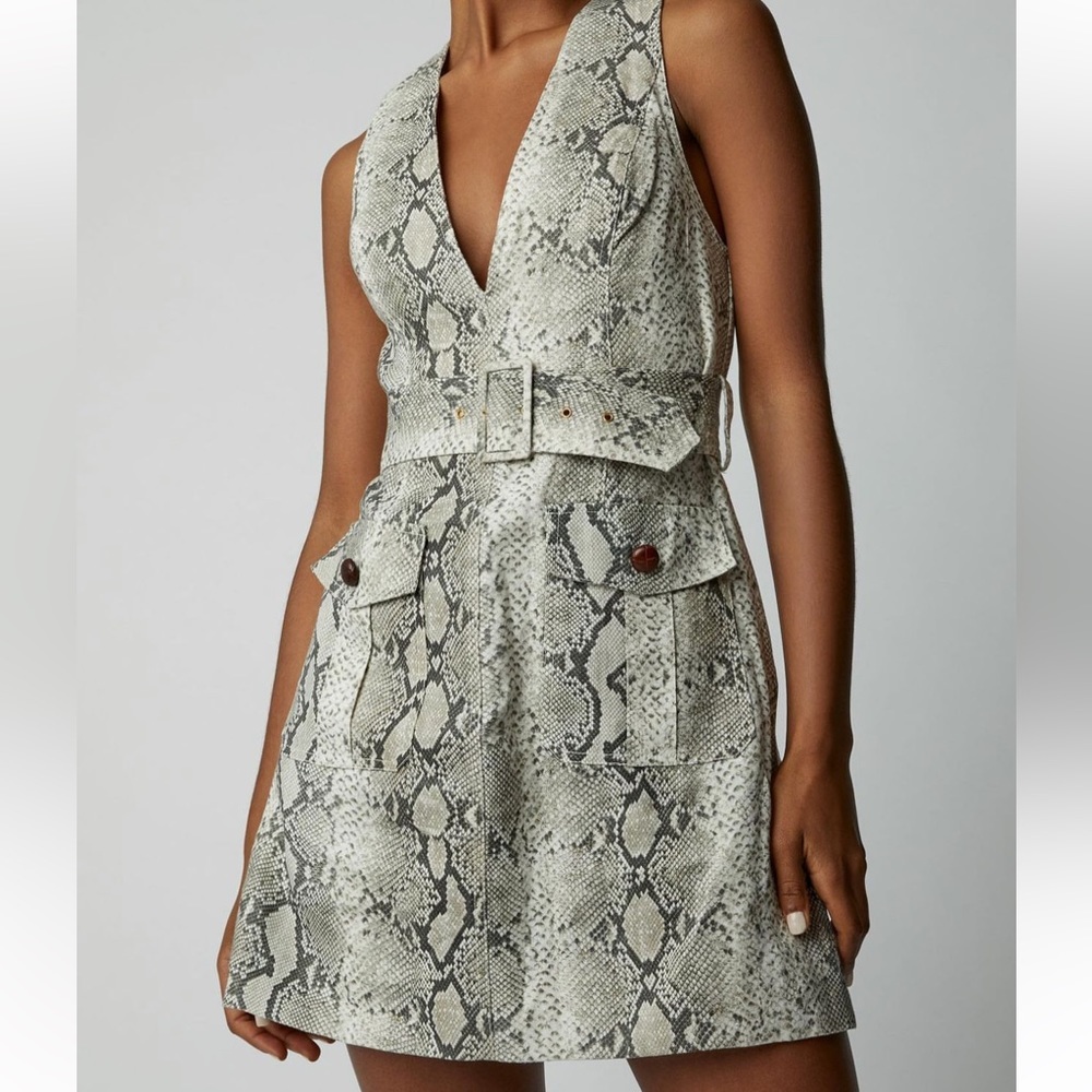 Zimmermann Corsage Python Print Safari Linen Mini… - image 8